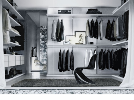 A Glamorous Black and White Dressing Room